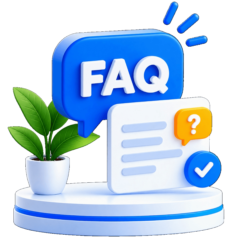 Frequently Asked Questions 3D Illustration