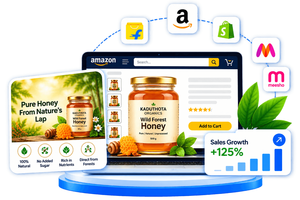 E-commerce Success - Product Listing, Sales Growth, and Marketplaces