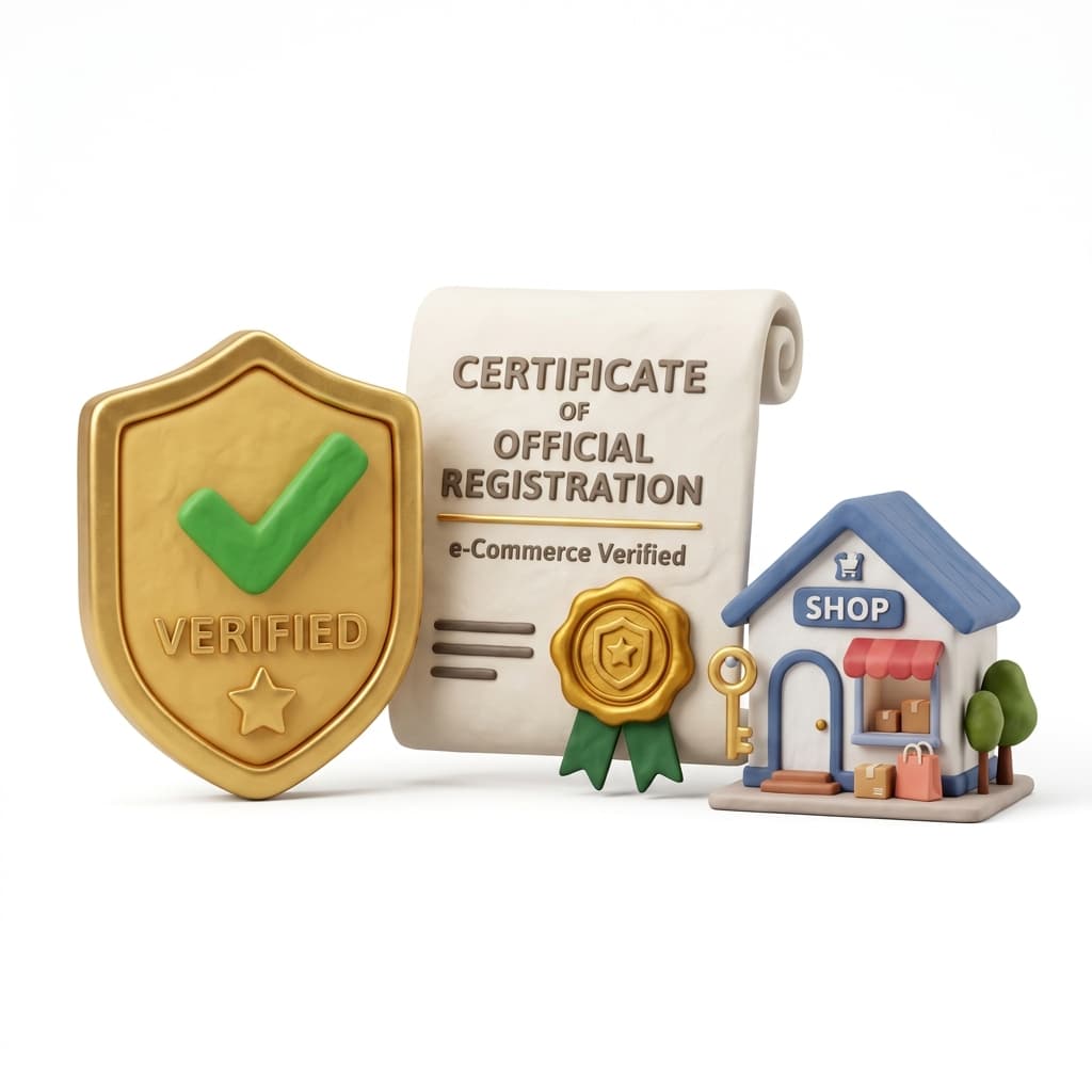 Seller Registration 3D Graphic